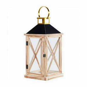 Lanterne à bougie en bois et laiton de style vintage, décoration d'intérieur, éclairage d'appoint, support de bougie suspendu pour table, intérieur/extérieur, meilleur prix - Product Image 3