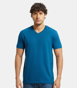 Camiseta de Cuello en V para Hombre, Corte Regular, 100% Algodón, Alta Calidad, Lisa, Transpirable, Manga Corta, Ecológica, Secado Rápido, Marca Personalizada - Product Image 1