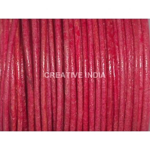Cordones de Cuero Genuino Rosa Vintage de Alta Calidad en Oferta, 3 mm, para Fabricación de Joyas, Artesanías, Adornos Decorativos, Precio al por Mayor Disponible - Product Image 1