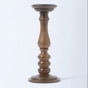 Support à bougie en bois de manguier naturel, porte-bougie en bois, bougie en bois de manguier sculptée à la main - Product Image 4