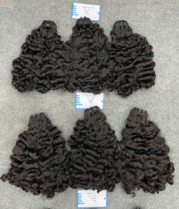 Mega oferta: Paquete de cabello rizado natural negro tipo Steam Fuzz, extensiones de cabello humano 100% vietnamita, sin caída ni enredos. - Product Image 1