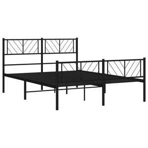 Cadre de lit en métal de taille king en acier noir avec revêtement en poudre 59 x 79 pouces - Product Image 4