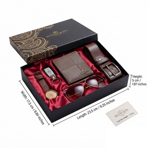 Ensemble cadeau d'affaires de luxe personnalisé pour hommes, cadeaux pour la fête des pères, montre, portefeuille, <span class=keywords><strong>ceinture</strong></span>, lunettes de soleil, stylo et porte-clés pour hommes - Product Image 3