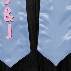 Estola de Graduación de Satén para Mujer Jack & Jill con Letras de Organización, Azul Claro, Suministro al por Mayor de Artículos Premium para Ceremonias y Eventos - Product Image 6