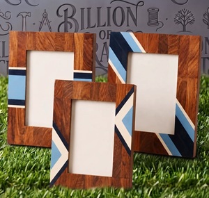 Wholesale <b>Wood</b> Resin <b>Picture</b> Holder – Handmade Wooden Display <b>Frame</b> for Home Office Decor - Product Image 6