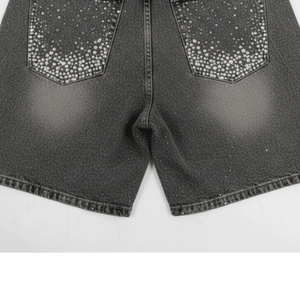 Shorts de Mezclilla con Pedrería de Alto Volumen, Fabricación OEM, Suministro Global para Minoristas, Mayoristas y Distribuidores - Product Image 6