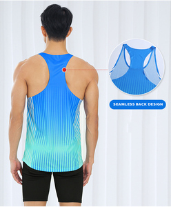 Men Ultra-Light Breathable Tank <b>Top</b> Workout Tank <b>Top</b> Customized <b>Thermal</b> Sublimation Running Vest - Product Image 5