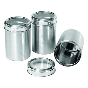 Boîte de cuisine en métal pour boîte à pain thé sucre boîte transparente ensemble de 3 pièces avec couvercle en acier inoxydable - Product Image 1