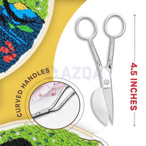 Ciseaux à bec de canard personnalisés avec logo OEM, en acier inoxydable de qualité industrielle, outil de découpe pour la sculpture sur tapis et la broderie - Product Image 5