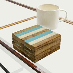 Sous-verres en résine et bois naturels, écologiques, vintage, glamour, modernes, uniques, rustiques, pour tasses à café, vente en gros sur mesure - Product Image 6