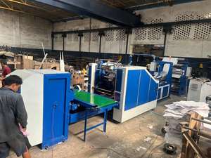 เครื่องขึ้นรูปถุงกระดาษคราฟท์มอเตอร์สองสีอัตโนมัติเครื่องผลิตถุงพลาสติกด้านล่างสี่เหลี่ยมมีอุปกรณ์เสริม - Product Image 3