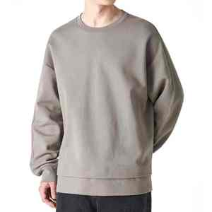 OEM Supplier Autumn Winter Fashion <b>Sweat</b> Shirt Embroidery logo Crewneck Sweatshirts Men 400GSM Heavy Fleece Custom Men's Hoodies - Product Image 1