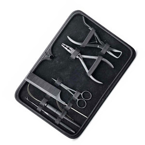 Kit d'outils professionnels en acier inoxydable pour extensions de cheveux, ensemble de pinces à perles pour l'installation d'extensions de cheveux I Link et Micro Ring - Product Image 2