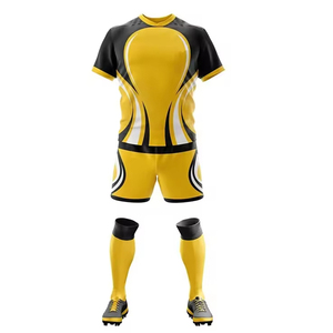 ชุดรักบี้พิมพ์ลายแบบซับลิเมชั่นสั่งทำได้ แห้งเร็ว ระบายอากาศดี ขายดี มีสินค้าในสต็อก ผลิตในปากีสถาน - Product Image 5