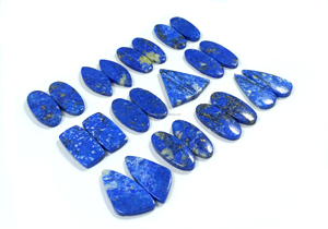 High Quality Natural Lapis Lazuli Blue Gemstone Pair for <b>Earrings</b> Pendant Jewelry Making Handmade Matched Pair - Product Image 3