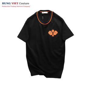 Camiseta de cuello redondo de algodón de alta calidad unisex, Camiseta lisa con serigrafía y logotipo personalizado para hombre, estilo informal - Product Image 3