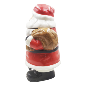 Glazed Porcelain Santa Claus <b>Jar</b> Hand-Painted Festive Biscuit Container Kitchen Decorative Christmas Treat Holder Organizer Cent - Product Image 3