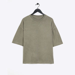 เสื้อยืดโออีเอ็ม หนัก 310 กรัม ผ้าฝ้าย 100% ทรงปกติ ทรงโอเวอร์ไซส์ ทรงบ็อกซี่ สำหรับผู้ชาย  รับสกรีนโลโก้ เสื้อยืดเปล่าเนื้อหนา - Product Image 5