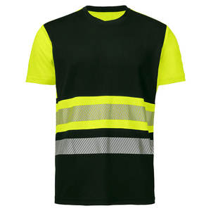 เสื้อทำงานนิรภัยสะท้อนแสง ANSI Class 1 สีดำและเหลือง ยี่ห้อ RELEVO INDUSTRIES ปรับแต่งโลโก้ได้ - Product Image 3
