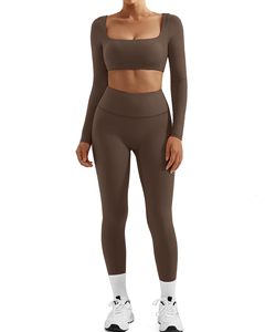 Conjunto deportivo de dos piezas para mujer, chándal con cremallera y manga larga, ropa deportiva - Product Image 1