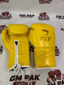 Set de Boxeo Amarillo Dorado de Alta Calidad, Más Vendido, con Cordones, para Muay Thai, Equipo de Boxeo de Cuero 100% Vacuno, Disponible en Todos los Colores - Product Image 5