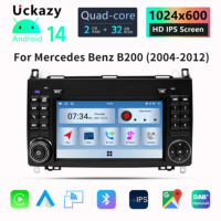 2 Din Android 14 Car Multimedia NO DVD Player pour Mercedes Sprinter Benz B200 Vito W639 Viano B Class W169 W245 W20 Radio Stereo