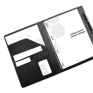 Carpeta de Presentación de Negocios de Cuero PU Hecha a Mano de la Mejor Calidad, Modelo 16, con Anillas, Personalizable con Logotipo - Product Image 1