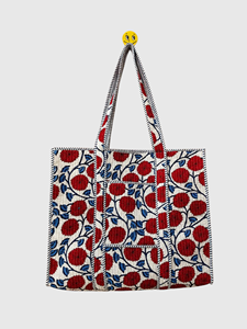 Sac fourre-tout en toile à motif floral avec ouverture supérieure pour le shopping, style bohème, toutes saisons - Product Image 4