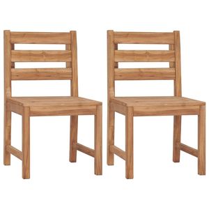 2 chaises de patio en bois de teck massif - Product Image 1