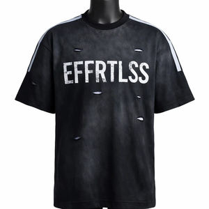 T-shirt Homme Noir Slim Fit Sans Effort en Jersey Polyester/Coton Respirant Écologique à Manches Courtes - Product Image 1