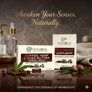 Natural Coffee Hemp and Shea Butter <b>Soap</b> for Face and Body Hydration Cleansing and Healthy Skin Support - Product Image 1