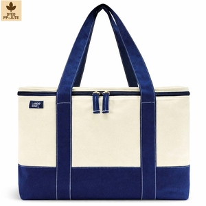 Cotton Canvas Insulated Cooler Tote <b>Bag</b> Food <b>Cooling</b> 45.7x33x17.8 cm Custom Logo Wholesale OEM Private Label Model SS211-14 - Product Image 4