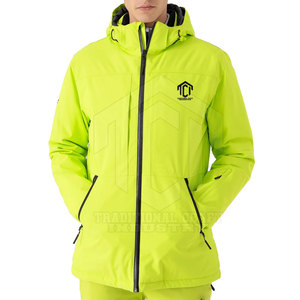 Nouvelle arrivée : veste de ski d'hiver avec tissu imperméable, capuche respirante, logo sur le devant, pour homme, usage extérieur - Product Image 3
