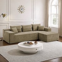 Canapé d'angle modulable haut de gamme moderne avec mousse haute densité, fabrication OEM/ODM en marque blanche
