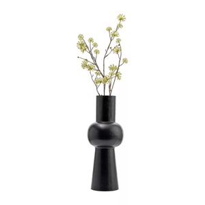 Vase de table moderne Aura Drift noir, design industriel fait main, décoration minimaliste, 10x8x3 pouces - Product Image 6