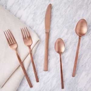 Luxury Matte Stainless Steel Modern Party Customizable Flatware Set <b>Mirror</b> Polish Lightweight Durable Easy Cleaning Portable - Product Image 2