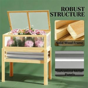 Elevated Garden <b>Bed</b> & Flowerpot <b>Box</b> Mini Greenhouse Design for Convenient Planting - Product Image 6