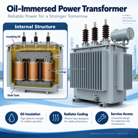 Transformateur extérieur sec et immergé dans l'huile 35 kV triphasé pour applications de sous-stations
