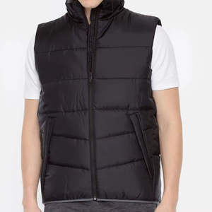 Gilet matelassé pour homme avec logo personnalisé, de haute qualité, léger, imperméable, sans manches, veste d'hiver chaude pour homme, gilet matelassé - Product Image 2