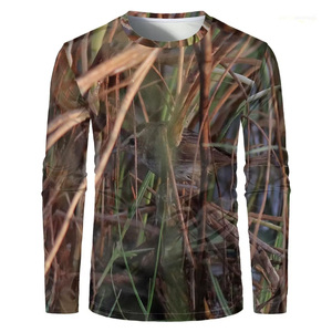 T-shirt à manches longues avec capuche, T-shirt de sport à manches longues, T-shirt de chasse camouflage à manches longues, T-shirt camouflage pour homme, vêtements de plein air - Product Image 1