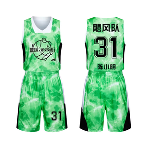 Último Diseño de Camiseta de Baloncesto 2026, Uniforme de Baloncesto Verde y Amarillo - Product Image 1