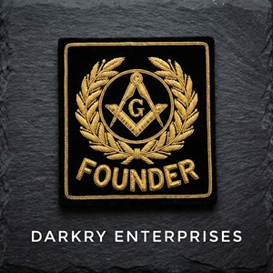 Écusson personnalisé en fil de soie brodé à la main pour les fraternités maçonniques DDGM, couronne bleue et or, accessoires de régalia, conception de badge de loge personnalisée - Product Image 2