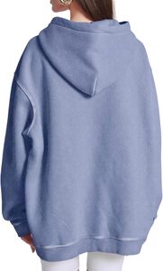 Sudadera con Capucha Oversize para Mujer, de Algodón Suave y Felpa, Estilo Holgado y Relajado, Manga Larga, con Bolsillo Canguro, Ropa Casual - Product Image 5