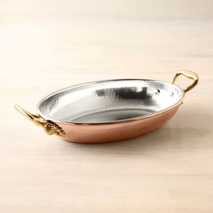 Poêle à frire traditionnelle en cuivre avec longue poignée en laiton, surface martelée, pour la cuisine quotidienne et les cuisines professionnelles - Product Image 2