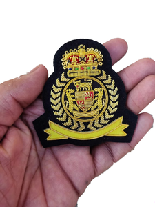 Badges de qualité supérieure en gros, personnalisés, faits main, brodés, en tissu sergé, pour uniformes, badges brodés pour blazer à fils métalliques, Vente 2026 - Product Image 4