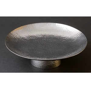 Deluxe Quality Silver Hammered Aluminium <b>Cake</b> Stand Round Pedestal Dessert Display For <b>Wedding</b> Decoration Cupcake Holder - Product Image 1