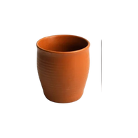 Vases décoratifs faits à la main en argile naturelle, style campagnard, durables, résistants à la chaleur, écologiques, non toxiques, couleur terre cuite, pour l'intérieur