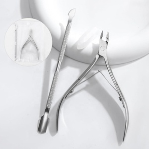 Nuevo Cortaúñas para Cutículas, Cortador de Uñas de Acero Inoxidable con Empujador de Cutículas, Herramientas de Manicura y Pedicura para el Cuidado de la Piel - Product Image 3