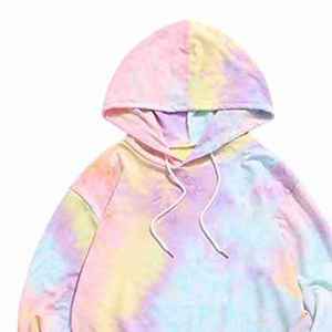 Sweat-shirt à capuche tie-dye pour homme en coton premium avec tissu polaire doux pour un style décontracté et la mode de tous les jours - Product Image 4