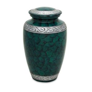 Red Cremation Urn With Silver Ornate Design For Adult Human Ashes Funeral Supplies <b>Large</b> Capacity Metal Urns & <b>Jar</b> Wholesaler - Product Image 2